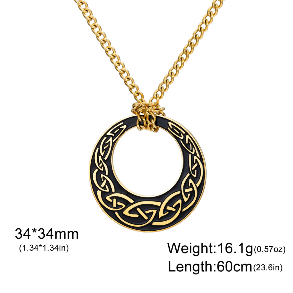 Viking Witch Knot Amulet Pendant Necklace — Rope Chain
