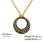 Viking Witch Knot Amulet Pendant Necklace — Rope Chain