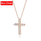 Serenity 3mm 4mm 5mm Black Moissanite Cross Pendant Necklace For Women Men 100% S925 Sterling Silver Jesus Neck Chain