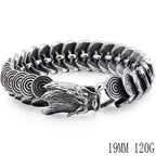 Solid 316L Stainless Steel Dragon Men Bracelet for Man Casting Men's Bracelets Jewelry Retro Gothic Accessories Punk