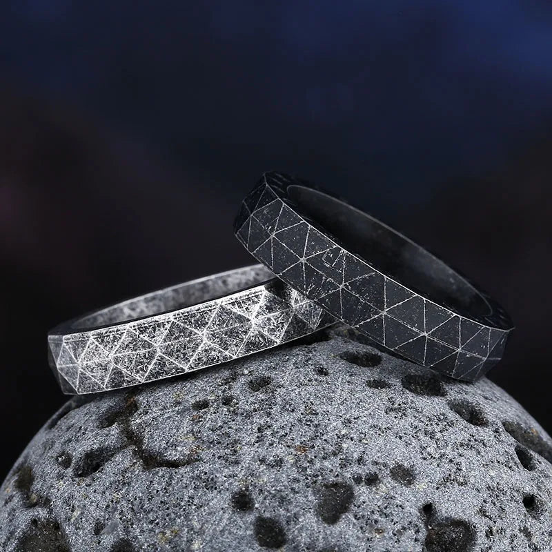 Fashion Retro 2023 New 316L Stainless Steel Creative Style Viking Norse Triangular Ring For Teens Jewelry Valentine's