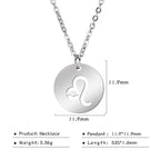 Kkjoy Stainless Steel Star Zodiac Sign Necklaces 12 Constellation Choker Pendants Necklace Aries Libra Leo Collier Birthday Gift