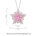 Iced Out Pentagram Pendant Necklace 10mm