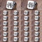Alphabet Signet Ring — Stainless Steel