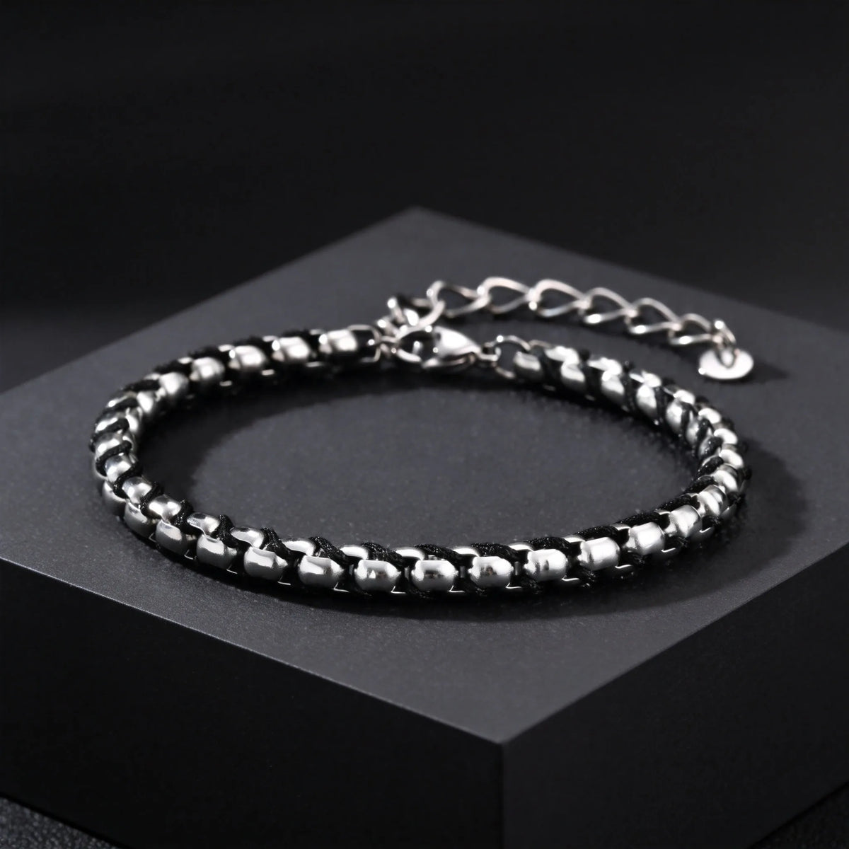 Twisted Rope Chain Link Bracelet — Stainless Steel