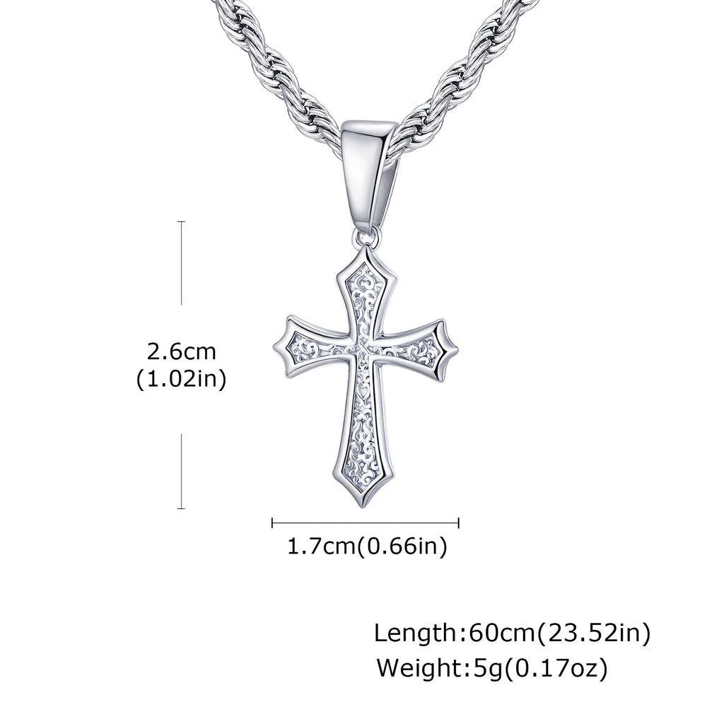 Cross Stainless Steel Pendant Necklace
