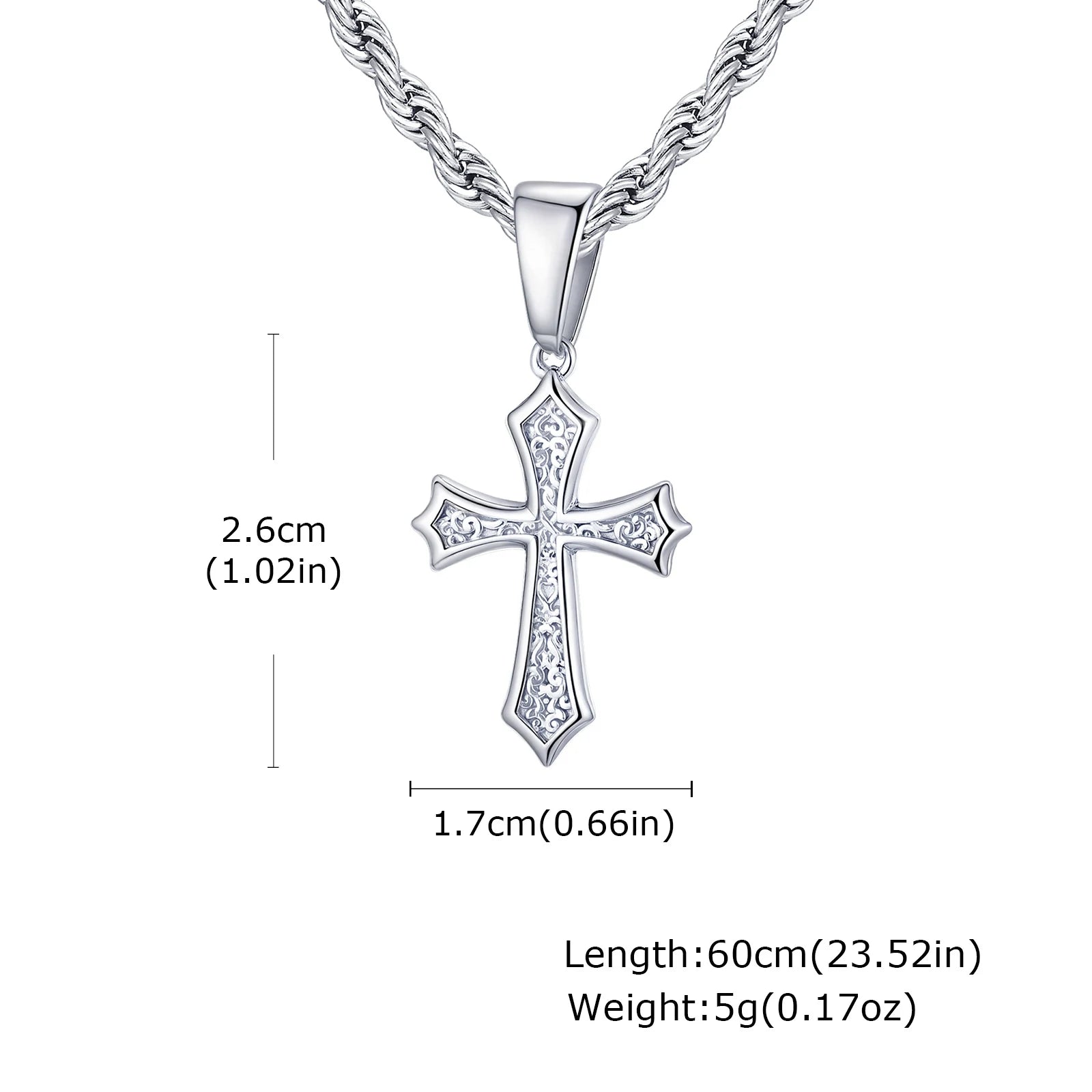 Cross Stainless Steel Pendant Necklace