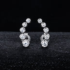 Iced Out Stud Earrings — 925 Silver