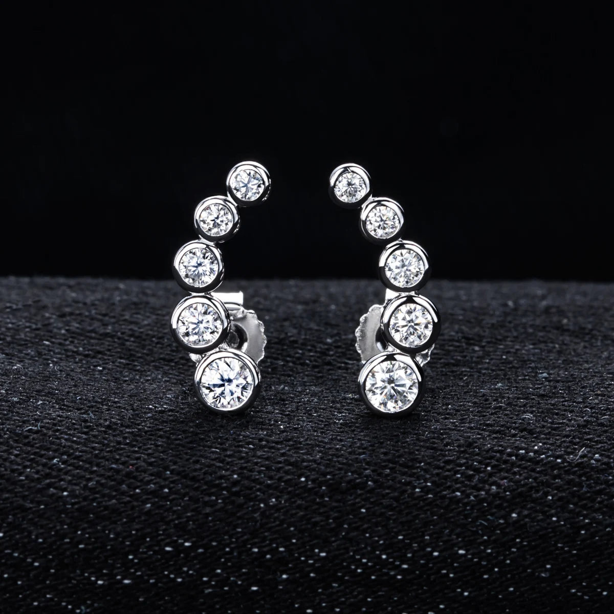 Iced Out Stud Earrings — 925 Silver