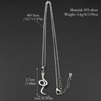 925 Silver Snake Pendant Necklace — Silver