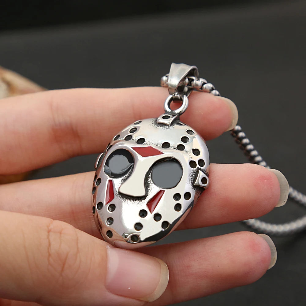 Jason Mask Pendant — Stainless Steel