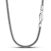 Silver Snake Chain Necklace — 3-4MM