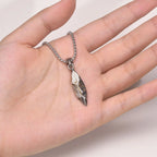 Vnox Retro Wish Stone Necklaces for Men Teens Boys, Tribal Rune Sun Pattern Pendant, Vintage Ethnic Collar Gift