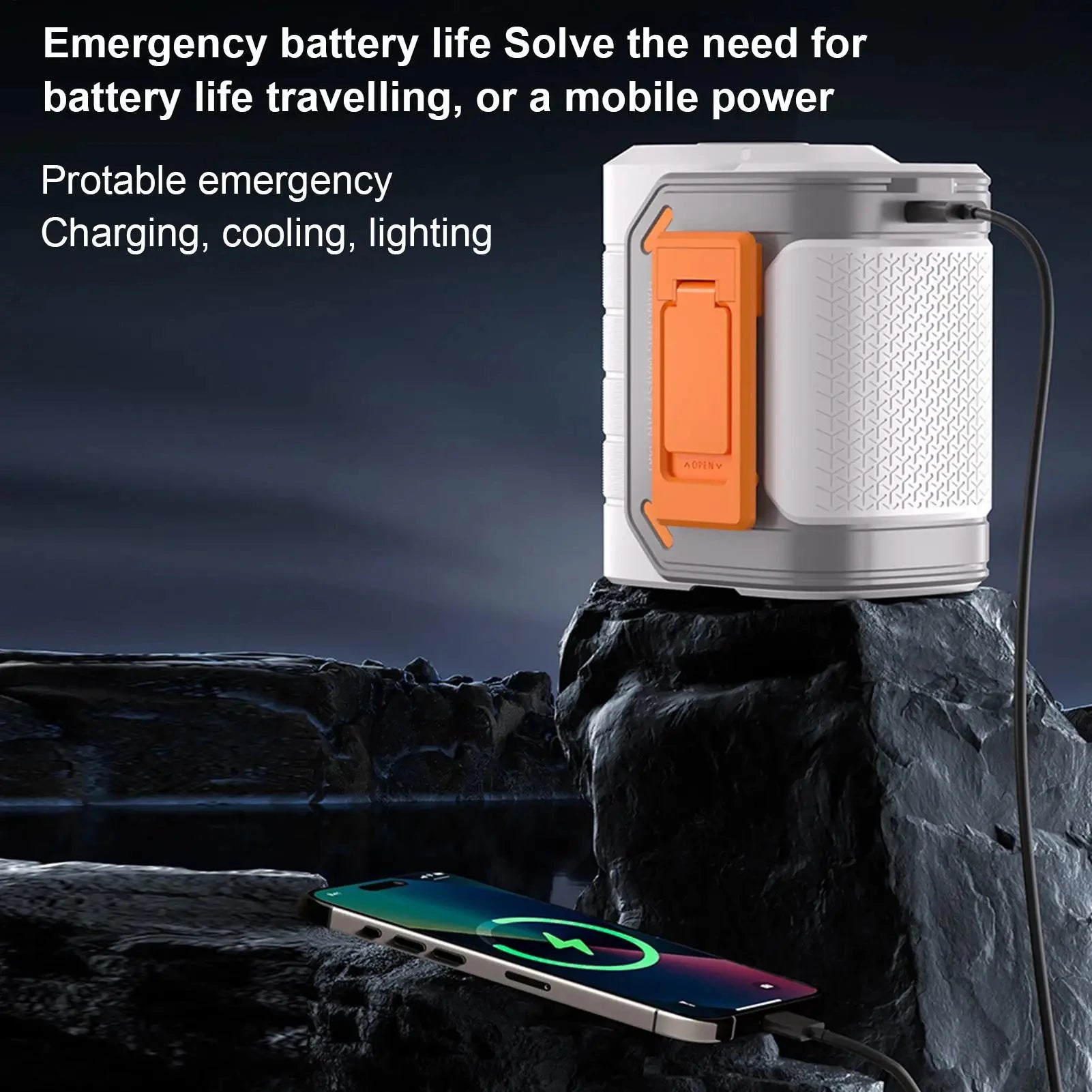New Portable Waist Fan with USB Charging Long Battery Life and Clamp Design for Outdoor Construction and Summer Use