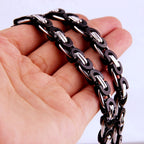 Custom Length 7"-40" 6/8/11mmm Choker Long Necklace Men Male Stainless Steel Flat Byzantine Box Chain Husband Boyfriend Gift