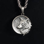 Wolf Forest Pendant — Stainless Steel