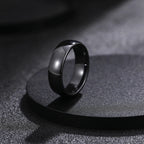 Kolmnsta 2/4/6mm Black Brushed Fashion Ceramic Ring Women Men Wedding Rings Engagement Band Female Jewelry bague Plus