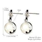 Star Moon Silver Earrings Sterling Zircon Starburst