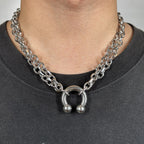 Gothic Big Piercing Spiked Choker Necklace — Stainless Steel