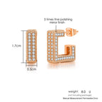 Iced Out Stud Earrings — Gold