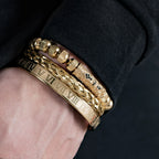 Flower Cross Roman Numeral Bracelet for Men — Stainless Steel