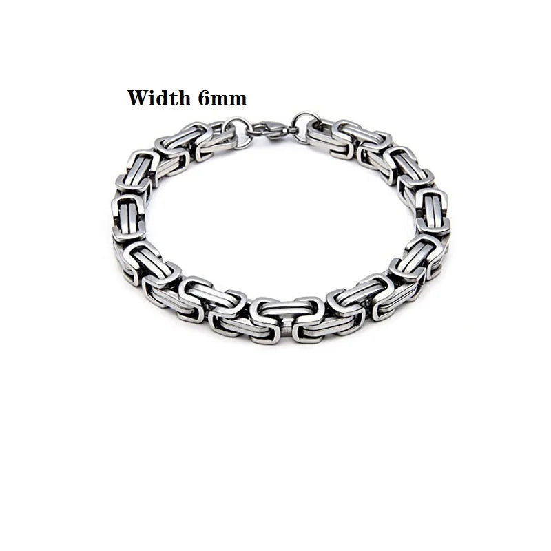 2022 New Trendy 316L Stainless Steel Base Chain Bracelet for Men Women Link Cuban Byzantine Coffee Beans Pig Nose Jewelry Gift