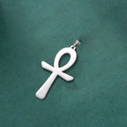 LIKGREAT Egyptian Ankh Cross Egypt Eye Pendant for Necklace Earrings Stainless Steel Eye of Horus Charms for Jewelry