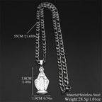 Virgin Mary Pendant Necklace — Silver