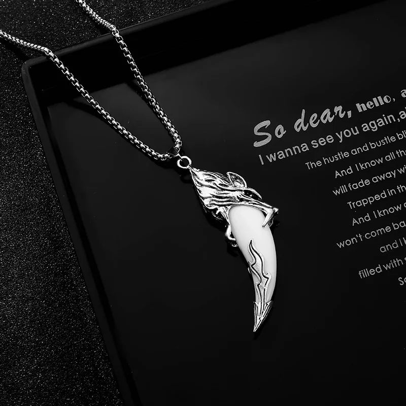 Wolf Steel Pendant Chinese Style Versatile Imitation