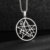 Hebrew Tetragrammaton Pentagram Star Pendant Necklace — Amulet
