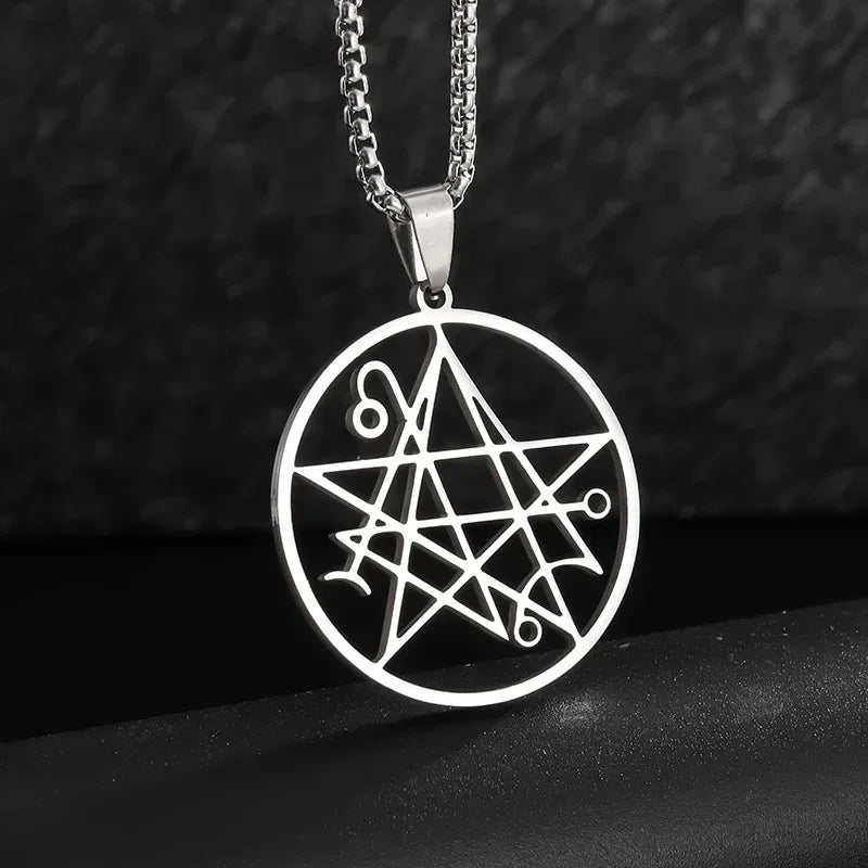 Hebrew Pentagram Star Pendant Necklace — Amulet