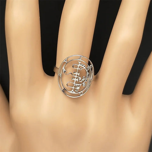 Baphomet Steel Ring Sigeal Sigil Lucifer Satan