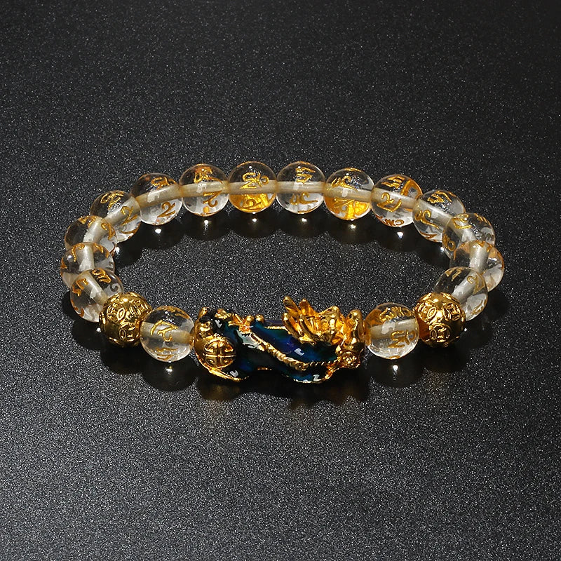 Color-Changing Natural Stone Pi Xiu Beaded Bracelet