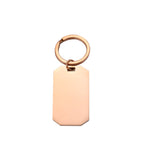 10pcs New Keychain Blank Mirror Polishing Stainless Steel ID Dog Tag Waterproof Jewelry DIY Custom Keyring for Women Men