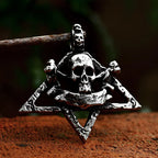 BEIER New Stainless steel Pentagram Pan God Skull Goat Head Pendant Necklace Occult Metal Vintage for Man BP8-342