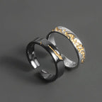 New Popular Gilding Men Ring Black Fashion Advanced Adjustable Ring For Trend Couple Jewelry