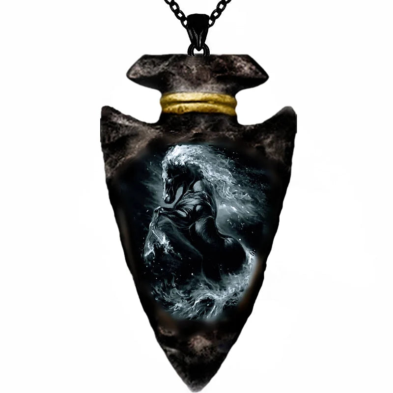 Gothic Crow Black Chain Pendant Necklace Hip Hop Necklace for Men Stainless Steel Jewelry Accessories Men Halloween Party Gifts