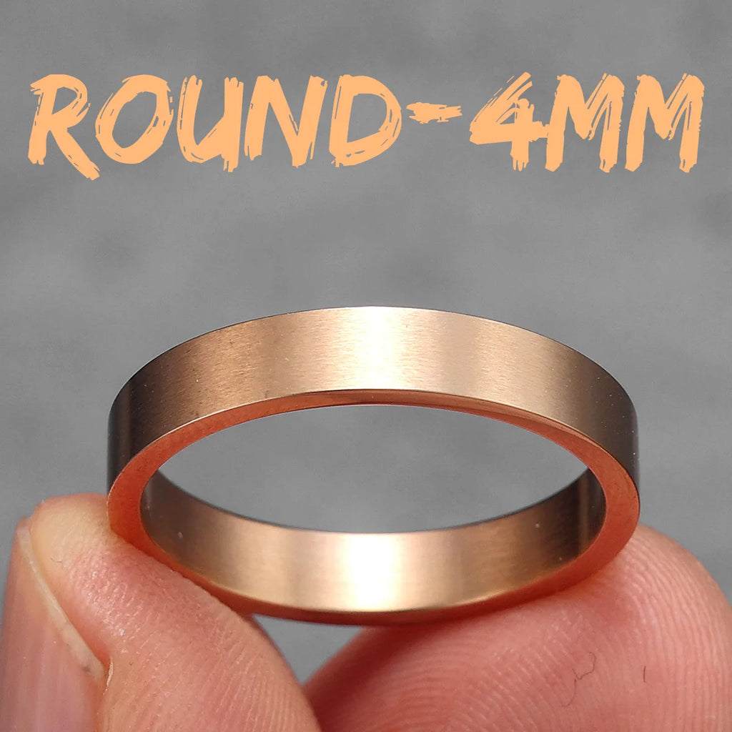 4mm 6mm 8mm 10mm Simple Round Stainless Steel Men Rings Punk Male Women Fashion Jewelry Creativity Gift