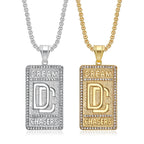 Men's Dream Chasers Pendant Zircon Necklace Stainless Steel Bold Chain Necklace Hip-hop Punk Necklace for Party