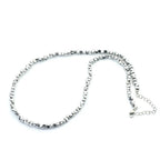 New Men Healing Necklace Irregular Hematite Stone Beads Energy Jewelry Short Collar Hiphop Neck Accessories Hombre