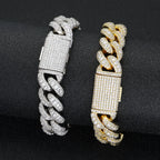 Iced Out Cuban Bracelet Stainless Steel 15MM
