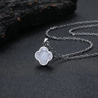 Stylish Men Petal Charms Necklace,Waterproof Stainless Steel Luck Leaf Pendant,Birthday Anniversary Father Gift for Him