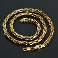 Original Dubai 18k Gold Plated Men's and Women's Necklace Irregular Rectangular Weaving Hip Hop Party Jewelry Gifts