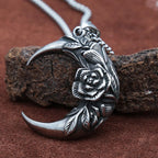 Rose Moon Pendant — Stainless Steel