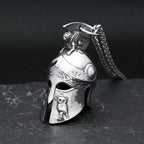 Spartan Helmet Steel Pendant Vintage Style 316L