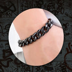 Male Retro Stainless Steel Cuban Chain Bracelet Men Hip Hop on the  Fashion hand Jewelry Miami Chain Bracelets For Boy Gift Hot
