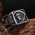 Scythe Death Skull Ring — Stainless Steel