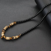 Wood Beads Pendant Necklace — 20"