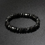Hematite Therapy Stretch Bracelet — Mixed Metal