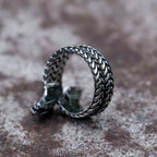 NEW Men's 316L stainless steel rings Vintage Viking dragon head Animal ring Odin Amulet jewelry for gift free shipping